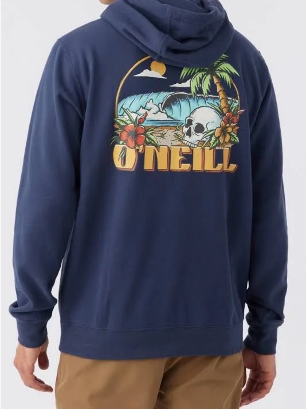 NWT O'Neill Men’s Fifty Two Surf Pullover Hoodie in Navy - Picture 4 of 5